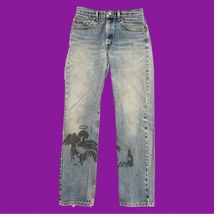 90s Reworked Levi’s Angel Print Jeans